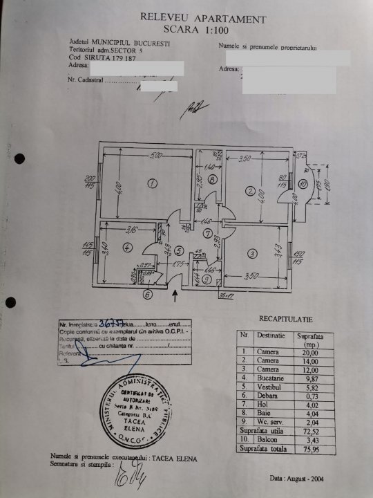 Apartament  3 camere 13 Septembrie